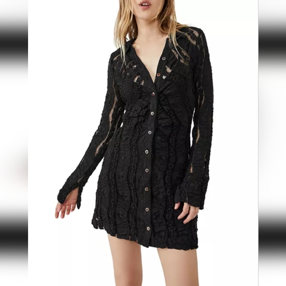 Free People Shayla Lace Mini Dress - Picture 5 of 6
